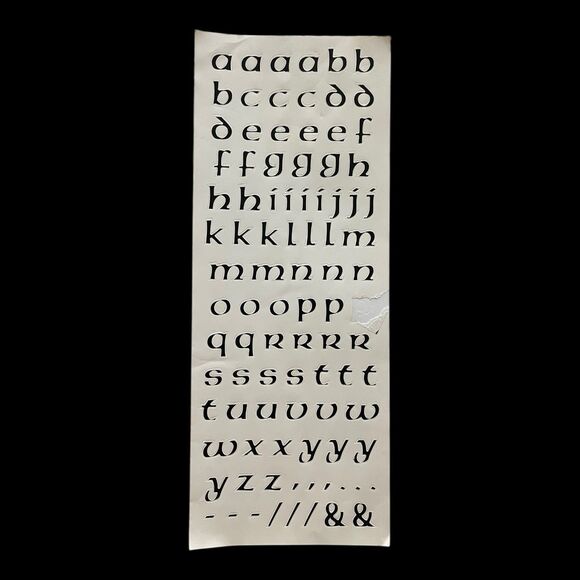 Scrapbooking Alphabet Sticker Lot 11 Incomplete Sheets Alphabitties and More - Picture 5 of 16